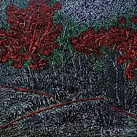 MURAT ÖZDOĞRU tarafından 2025 yılında 25x25 cm ölçülerinde Tuval üzeri akrilik boya tekniği ile yapılmıştır.