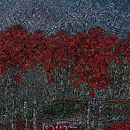 MURAT ÖZDOĞRU tarafından 2025 yılında 25x25 cm ölçülerinde Tuval üzeri akrilik boya tekniği ile yapılmıştır.