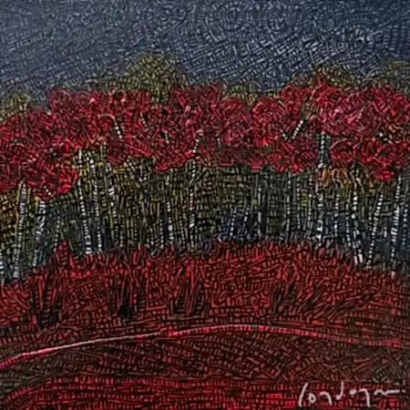 MURAT ÖZDOĞRU tarafından 2025 yılında 25x25 cm ölçülerinde Tuval üzeri akrilik boya tekniği ile yapılmıştır.