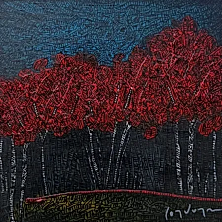 MURAT ÖZDOĞRU tarafından 2025 yılında 25x25 cm ölçülerinde Tuval üzeri akrilik boya tekniği ile yapılmıştır.