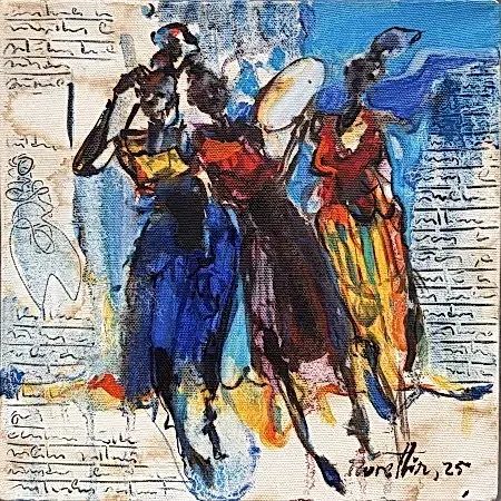 NURETTİN AKKAYA tarafından 2025 yılında 25x25 cm ölçülerinde Tuval üzeri yağlı boya tekniği ile yapılmıştır.