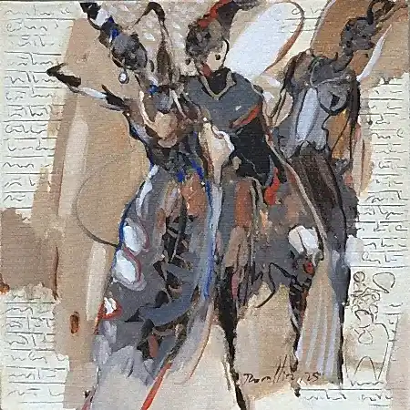 NURETTİN AKKAYA tarafından 2025 yılında 25x25 cm ölçülerinde Tuval üzeri yağlı boya tekniği ile yapılmıştır.