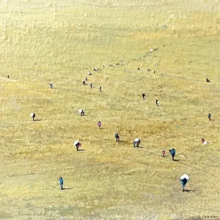 SALİH ÇAKAR tarafından 2025 yılında 25x25 cm ölçülerinde Tuval üzeri yağlı boya tekniği ile yapılmıştır.