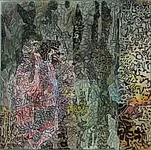 BİNNUR YÜCEBAŞ RUOCCO tarafından 2015 yılında 25x25 cm ölçülerinde Tuval üzeri yağlı boya tekniği ile yapılmıştır.