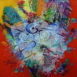 ENGİN KORKMAZ tarafından 2015 yılında 25x25 cm ölçülerinde Tuval üzeri akrilik boya tekniği ile yapılmıştır.