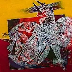 ENGİN KORKMAZ tarafından 2015 yılında 25x25 cm ölçülerinde Tuval üzeri akrilik boya tekniği ile yapılmıştır.