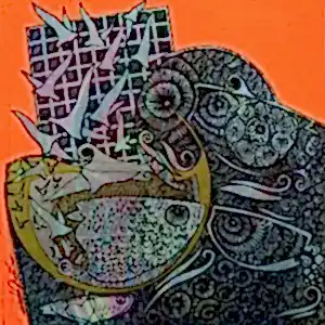 ENGİN KORKMAZ tarafından 2015 yılında 25x25 cm ölçülerinde Tuval üzeri akrilik boya tekniği ile yapılmıştır.