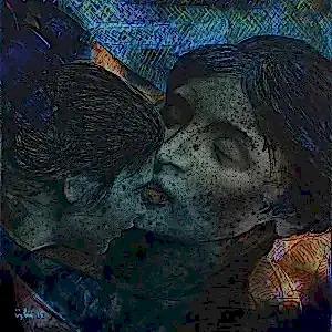 NECMETTİN ÖZLÜ tarafından 2015 yılında 25x25 cm ölçülerinde Tuval üzeri karışık teknik tekniği ile yapılmıştır.