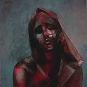 NECMETTİN ÖZLÜ tarafından 2015 yılında 25x25 cm ölçülerinde Tuval üzeri karışık teknik tekniği ile yapılmıştır.