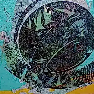 ENGİN KORKMAZ tarafından 2016 yılında 25x25 cm ölçülerinde Tuval üzeri akrilik boya tekniği ile yapılmıştır.