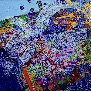 ENGİN KORKMAZ tarafından 2016 yılında 25x25 cm ölçülerinde Tuval üzeri akrilik boya tekniği ile yapılmıştır.