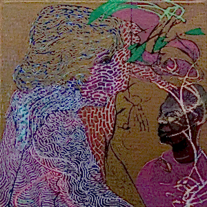 NECMETTİN ÖZLÜ tarafından 2016 yılında 25x25 cm ölçülerinde Tuval üzeri karışık teknik tekniği ile yapılmıştır.