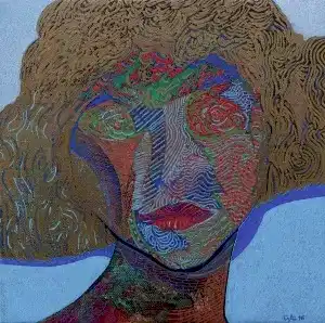 NECMETTİN ÖZLÜ tarafından 2016 yılında 25x25 cm ölçülerinde Tuval üzeri karışık teknik tekniği ile yapılmıştır.