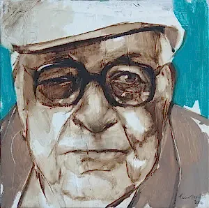 SEMA ÖCAL tarafından 2016 yılında 25x25 cm ölçülerinde Tuval üzeri yağlı boya tekniği ile yapılmıştır.