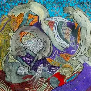 NECMETTİN ÖZLÜ tarafından 2017 yılında 25x25 cm ölçülerinde Tuval üzeri akrilik boya tekniği ile yapılmıştır.