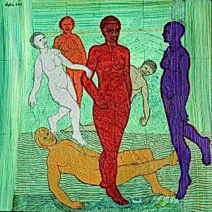 NECMETTİN ÖZLÜ tarafından 2017 yılında 25x25 cm ölçülerinde Tuval üzeri akrilik boya tekniği ile yapılmıştır.