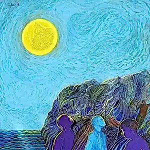 NECMETTİN ÖZLÜ tarafından 2017 yılında 25x25 cm ölçülerinde Tuval üzeri akrilik boya tekniği ile yapılmıştır.