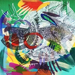 ENGİN KORKMAZ tarafından 2017 yılında 25x25 cm ölçülerinde Tuval üzeri akrilik boya tekniği ile yapılmıştır.