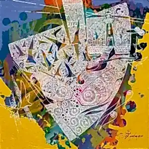 ENGİN KORKMAZ tarafından 2017 yılında 25x25 cm ölçülerinde Tuval üzeri akrilik boya tekniği ile yapılmıştır.