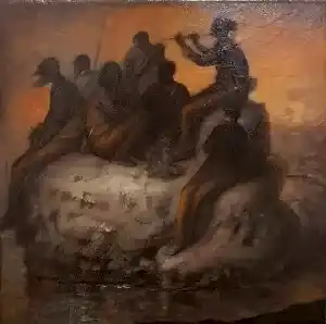 SERTAP YEĞİN tarafından 2017 yılında 25x25 cm ölçülerinde Tuval üzeri yağlı boya tekniği ile yapılmıştır.