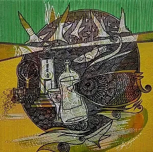 ENGİN KORKMAZ tarafından 2017 yılında 25x25 cm ölçülerinde Tuval üzeri yağlı boya tekniği ile yapılmıştır.