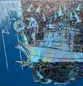 ENGİN KORKMAZ tarafından 2017 yılında 25x25 cm ölçülerinde Tuval üzeri yağlı boya tekniği ile yapılmıştır.