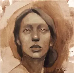 SEMA ÖCAL tarafından 2017 yılında 25x25 cm ölçülerinde Tuval üzeri akrilik boya tekniği ile yapılmıştır.