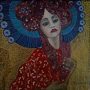 BİNNUR YÜCEBAŞ RUOCCO tarafından 2020 yılında 25x25 cm ölçülerinde Tuval üzeri yağlı boya tekniği ile yapılmıştır.