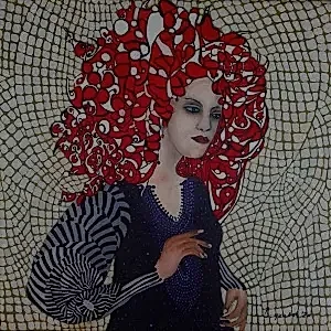 BİNNUR YÜCEBAŞ RUOCCO tarafından 2020 yılında 25x25 cm ölçülerinde Tuval üzeri yağlı boya tekniği ile yapılmıştır.