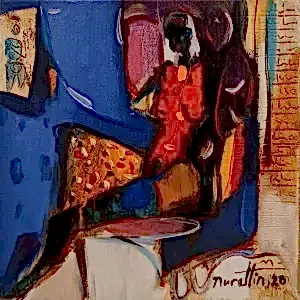 NURETTİN AKKAYA tarafından 2020 yılında 25x25 cm ölçülerinde Tuval üzeri yağlı boya tekniği ile yapılmıştır.