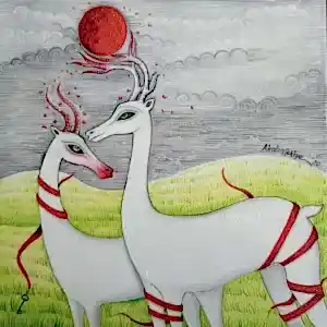 ZEKİYE AKALIN tarafından 2020 yılında 25x25 cm ölçülerinde Tuval üzeri yağlı boya tekniği ile yapılmıştır.