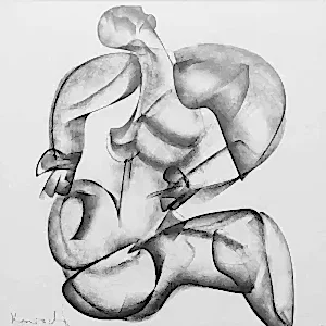 ALİ HERİSCHİ tarafından 2020 yılında 25x25 cm ölçülerinde Kağıt üzeri karışık teknik tekniği ile yapılmıştır.