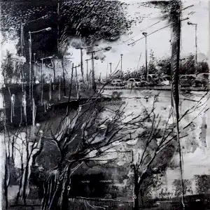 AYHAN ÇETİN tarafından 2021 yılında 25x25 cm ölçülerinde Tuval üzeri akrilik boya tekniği ile yapılmıştır.