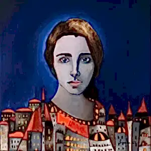 BİNNUR YÜCEBAŞ RUOCCO tarafından 2021 yılında 25x25 cm ölçülerinde Tuval üzeri yağlı boya tekniği ile yapılmıştır.