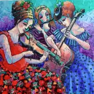 DERYA YILDIZ tarafından 2021 yılında 25x25 cm ölçülerinde Tuval üzeri yağlı boya tekniği ile yapılmıştır.