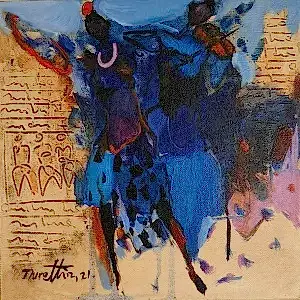 NURETTİN AKKAYA tarafından 2021 yılında 25x25 cm ölçülerinde Tuval üzeri yağlı boya tekniği ile yapılmıştır.