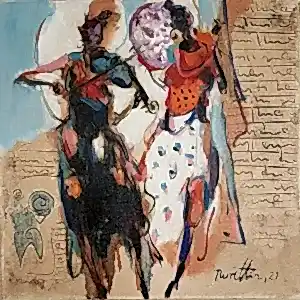 NURETTİN AKKAYA tarafından 2021 yılında 25x25 cm ölçülerinde Tuval üzeri yağlı boya tekniği ile yapılmıştır.