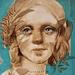 SEMA ÖCAL tarafından 2021 yılında 25x25 cm ölçülerinde Tuval üzeri yağlı boya tekniği ile yapılmıştır.