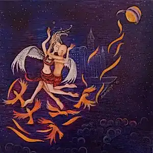 ZEKİYE AKALIN tarafından 2021 yılında 25x25 cm ölçülerinde Tuval üzeri yağlı boya tekniği ile yapılmıştır.