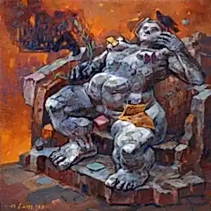 ADEM BAŞPINAR tarafından 2023 yılında 25x25 cm ölçülerinde Tuval üzeri akrilik boya tekniği ile yapılmıştır.