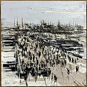 AYHAN ÇETİN tarafından 2023 yılında 25x25 cm ölçülerinde Tuval üzeri akrilik boya tekniği ile yapılmıştır.