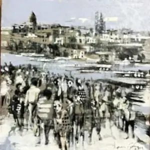 AYHAN ÇETİN tarafından 2023 yılında 25x25 cm ölçülerinde Tuval üzeri akrilik boya tekniği ile yapılmıştır.