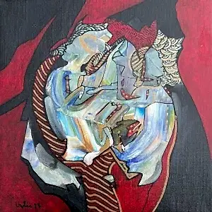 NECMETTİN ÖZLÜ tarafından 2023 yılında 25x25 cm ölçülerinde Tuval üzeri yağlı boya tekniği ile yapılmıştır.