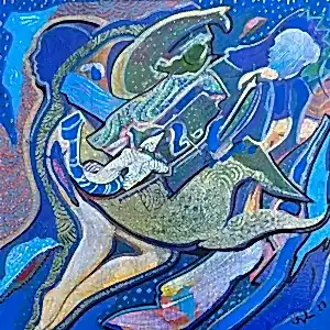 NECMETTİN ÖZLÜ tarafından 2023 yılında 25x25 cm ölçülerinde Tuval üzeri yağlı boya tekniği ile yapılmıştır.