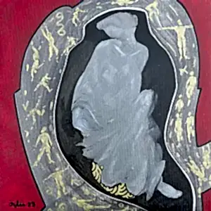 NECMETTİN ÖZLÜ tarafından 2023 yılında 25x25 cm ölçülerinde Tuval üzeri yağlı boya tekniği ile yapılmıştır.