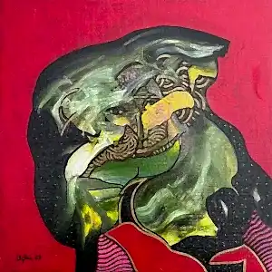 NECMETTİN ÖZLÜ tarafından 2023 yılında 25x25 cm ölçülerinde Tuval üzeri yağlı boya tekniği ile yapılmıştır.