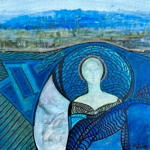 NECMETTİN ÖZLÜ tarafından 2023 yılında 25x25 cm ölçülerinde Tuval üzeri yağlı boya tekniği ile yapılmıştır.