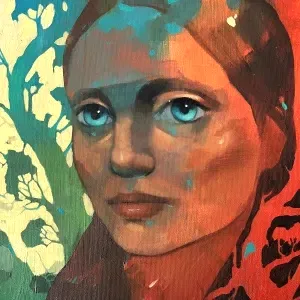 SEMA ÖCAL tarafından 2023 yılında 25x25 cm ölçülerinde Tuval üzeri yağlı boya tekniği ile yapılmıştır.