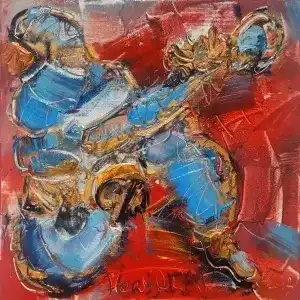 ALİ HERİSCHİ tarafından 2023 yılında 25x25 cm ölçülerinde Tuval üzeri yağlı boya tekniği ile yapılmıştır.