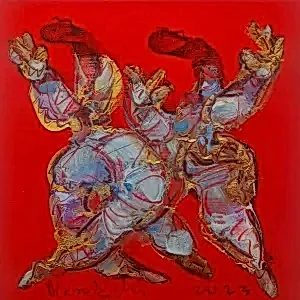 ALİ HERİSCHİ tarafından 2023 yılında 25x25 cm ölçülerinde Tuval üzeri yağlı boya tekniği ile yapılmıştır.